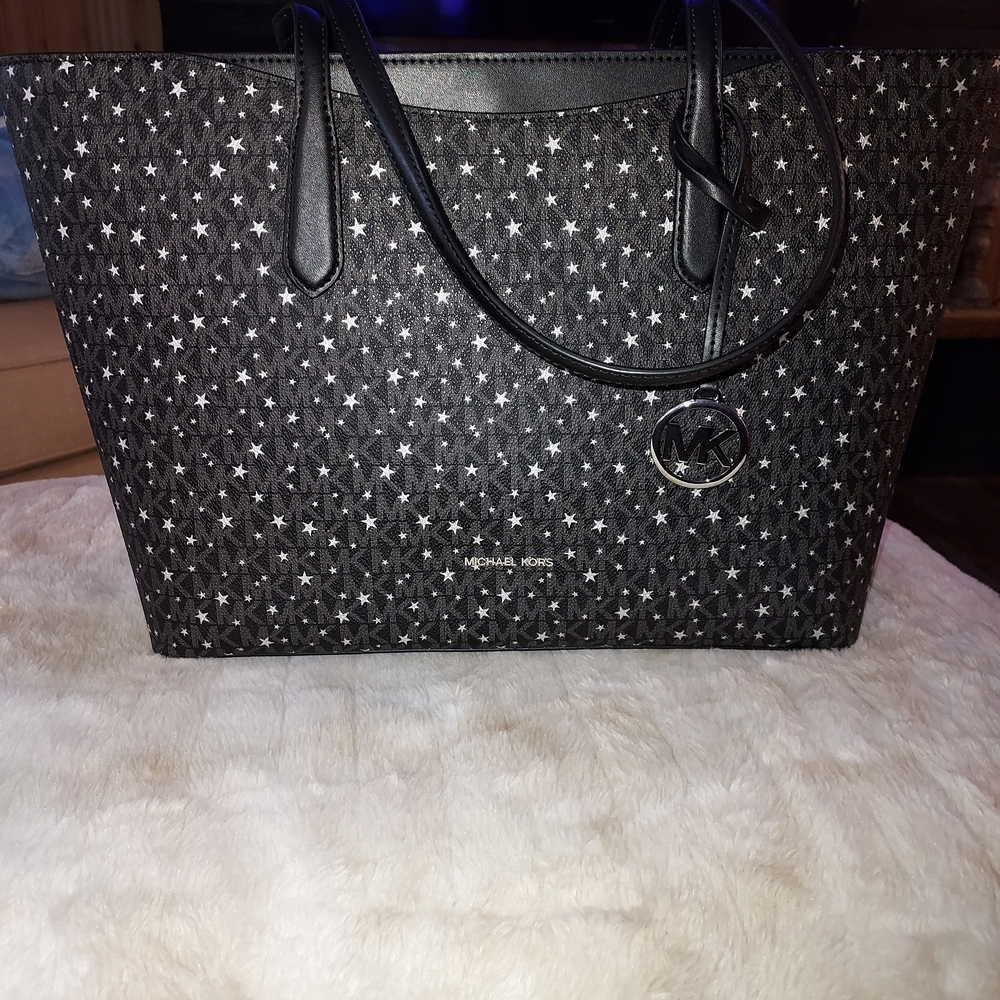 Michael Kors Black Star Print Tote Bag